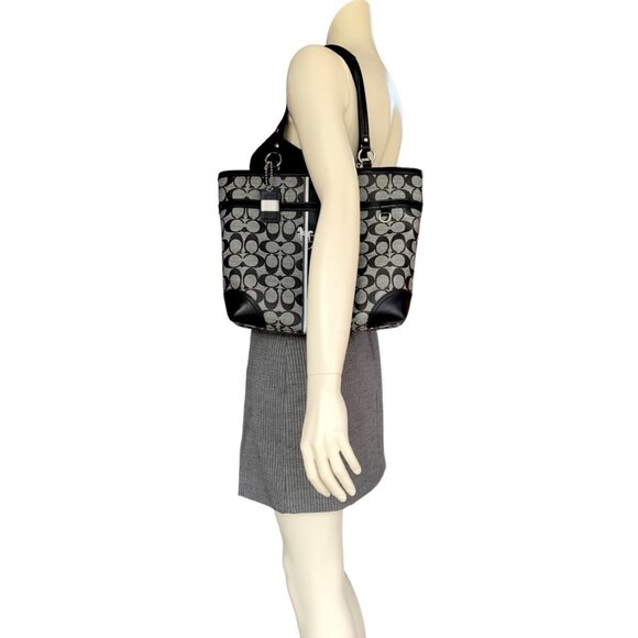 Vintage Jay Jacobs side-slit tailored pencil black & gray mini skirt - size 6 - Picture 8 of 11